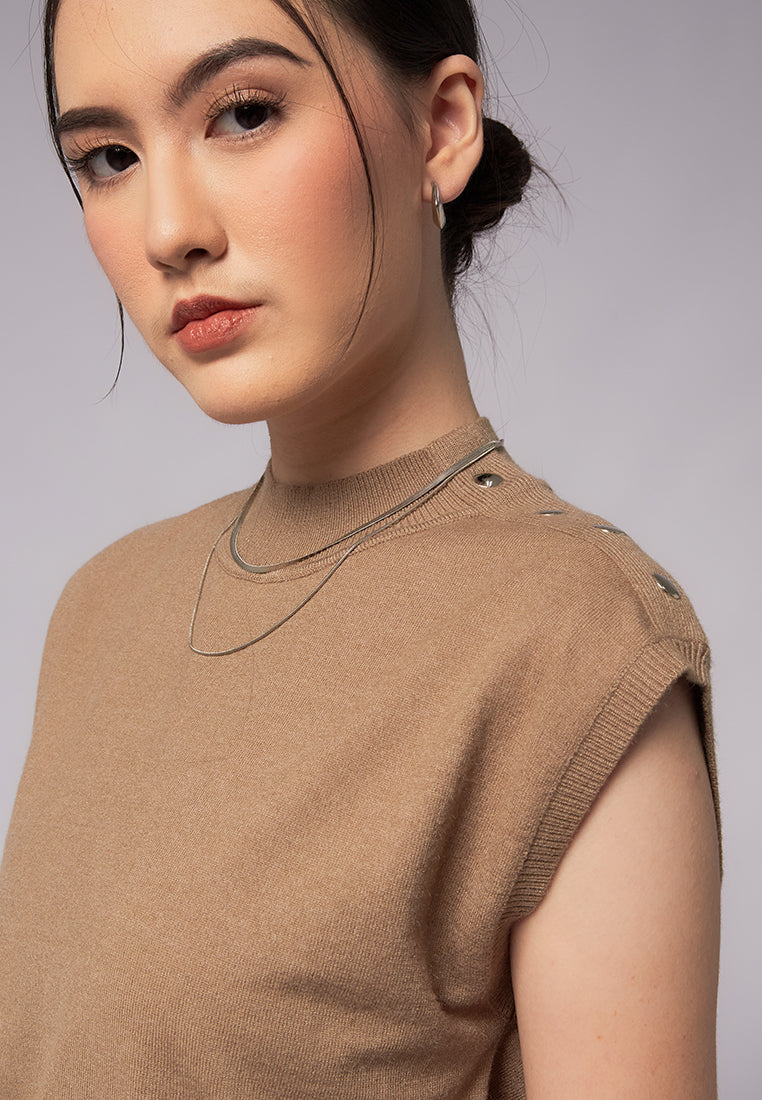 Knit Top with Button Details