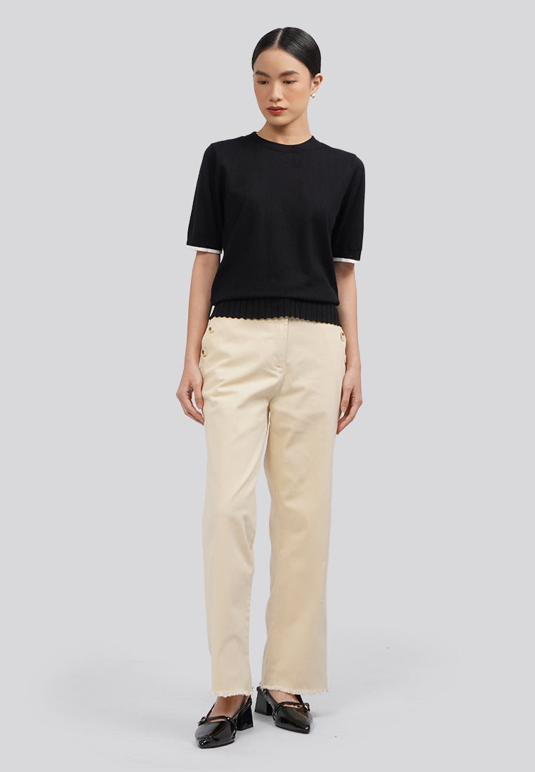 Short Sleeve Knit Top