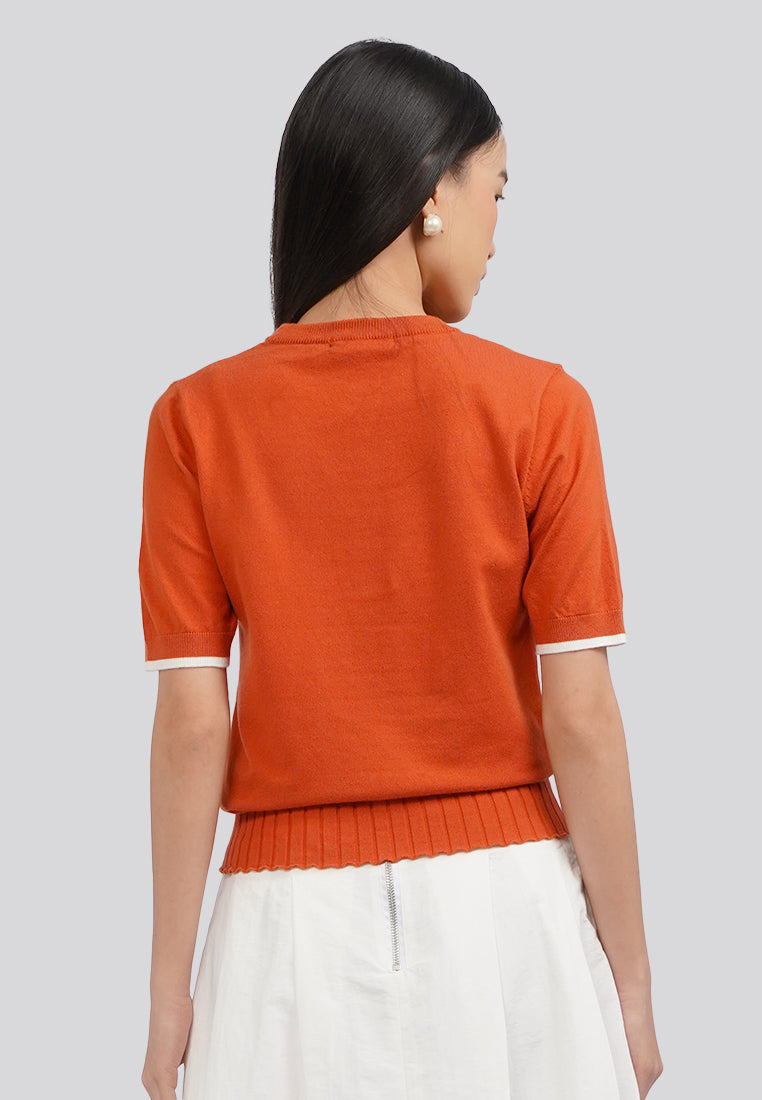 Short Sleeve Knit Top