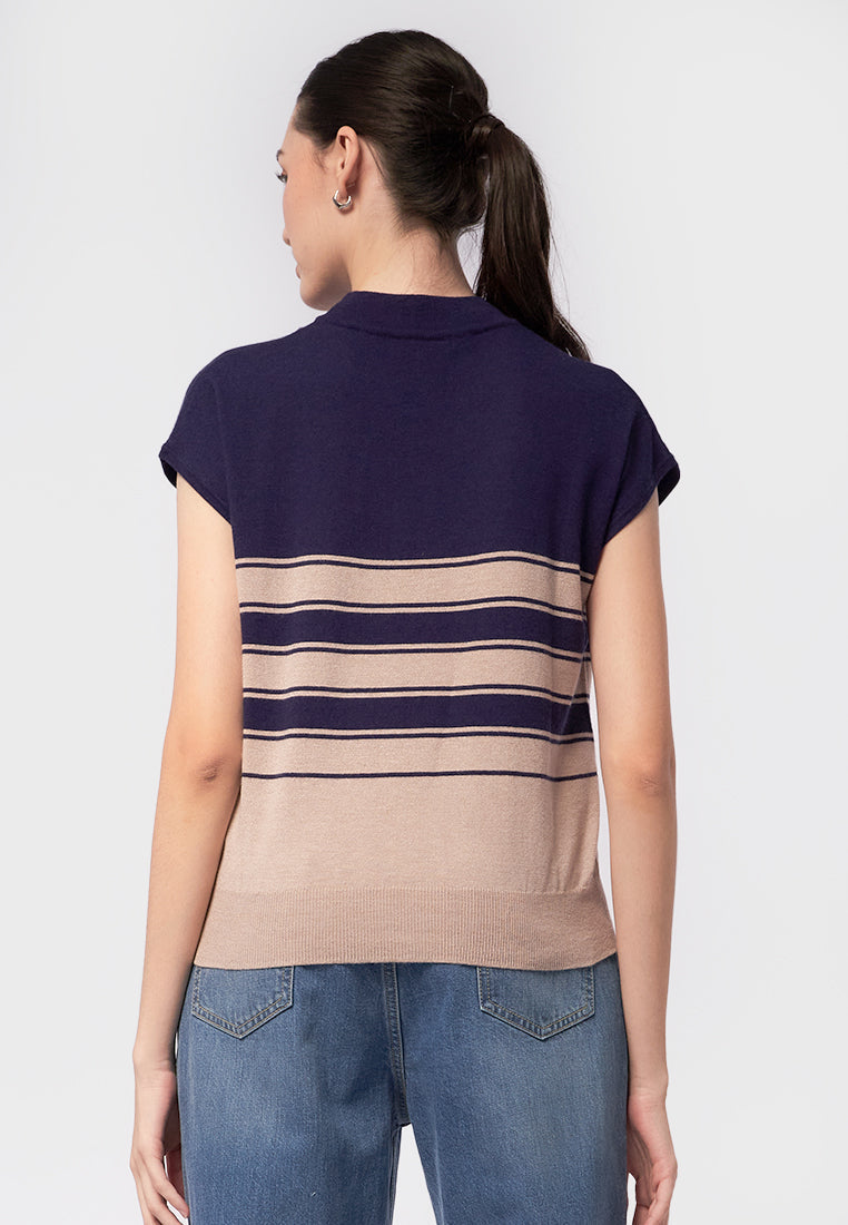 Mock Neck Short Sleeve Top