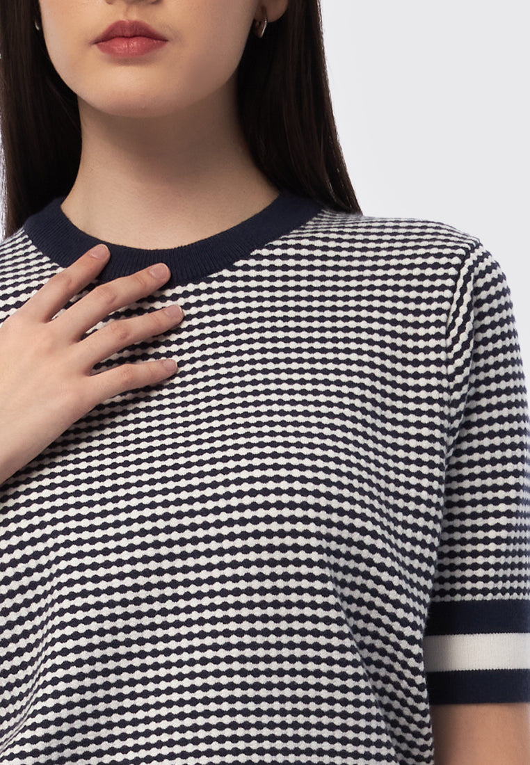 Short Sleeve Printed Knit Top