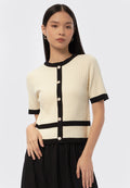 Rib Top with Contrast Lining