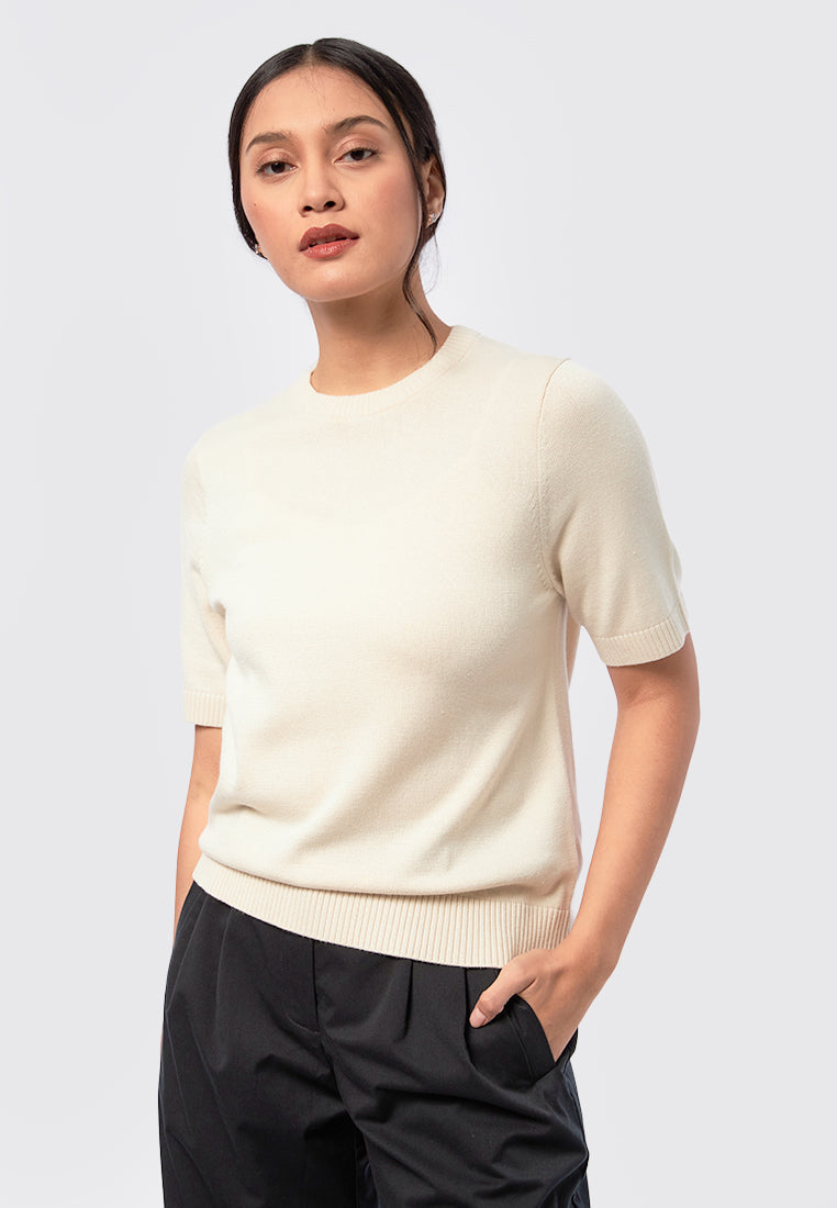 Basic Short Sleeve Knit Top