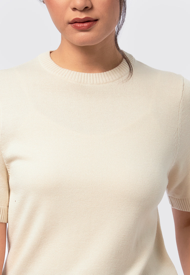 Basic Short Sleeve Knit Top