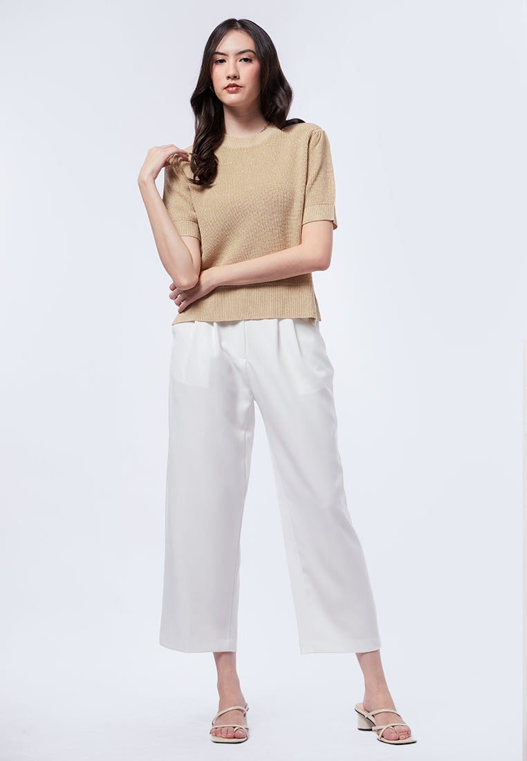 Puff Sleeves Knit Top