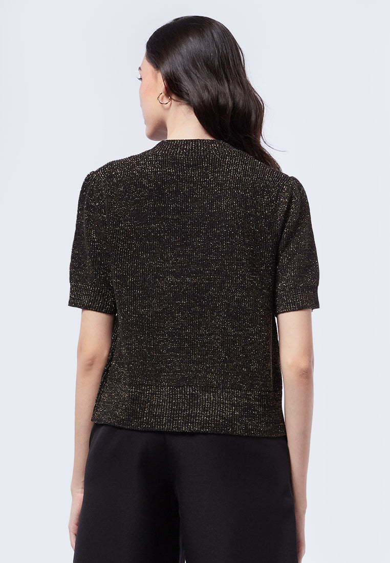 Puff Sleeves Knit Top