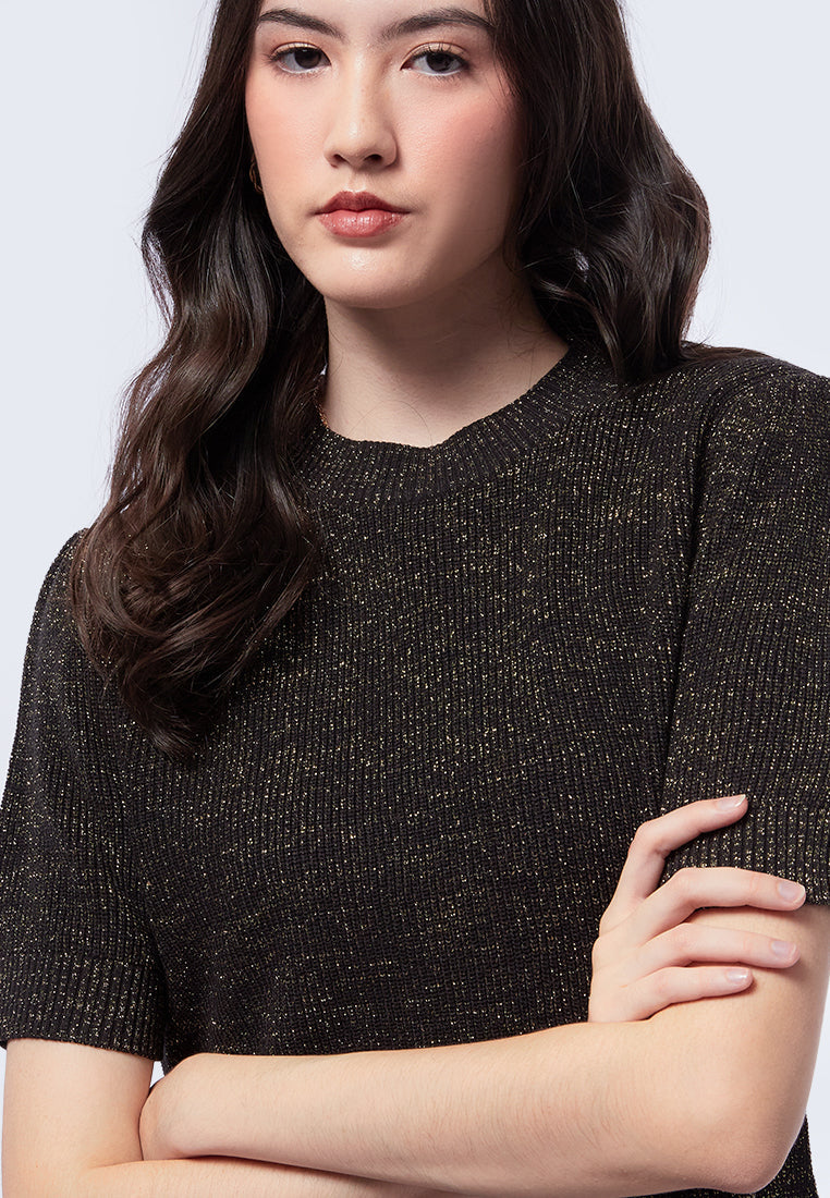 Puff Sleeves Knit Top