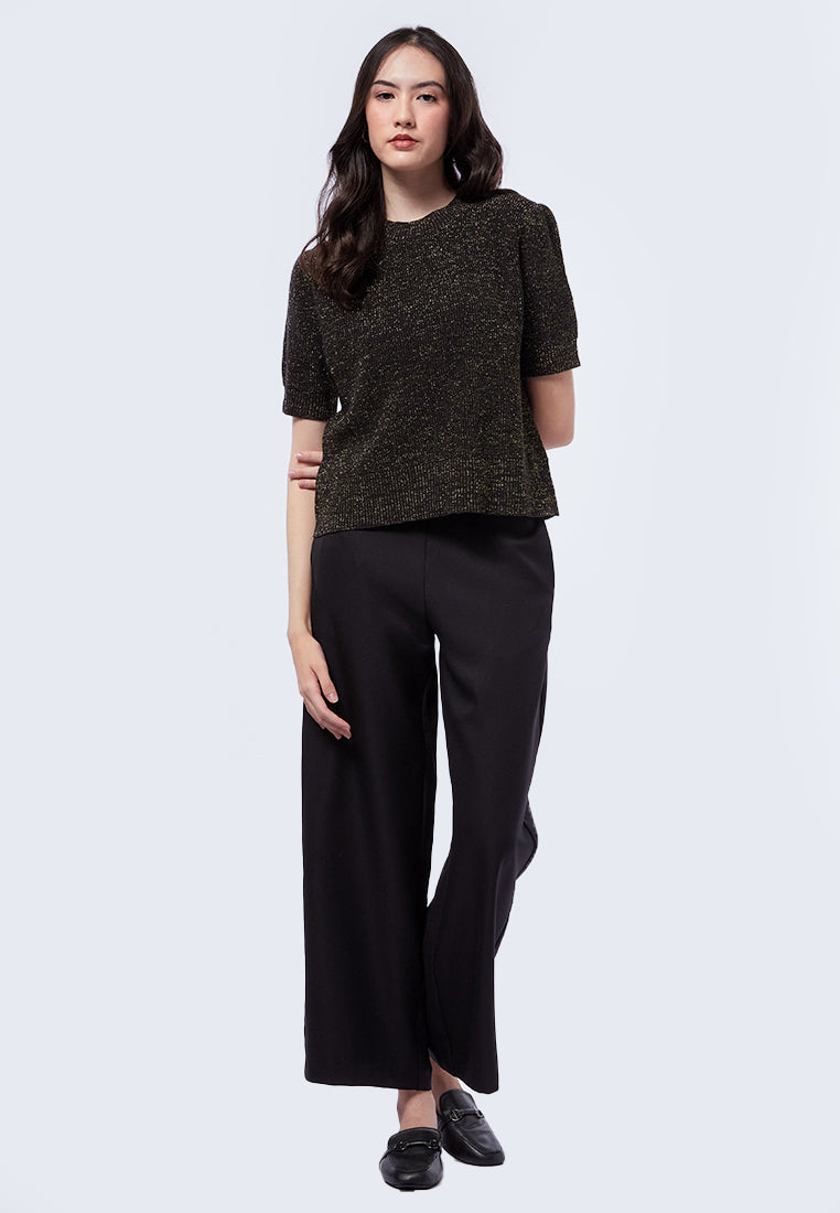 Puff Sleeves Knit Top