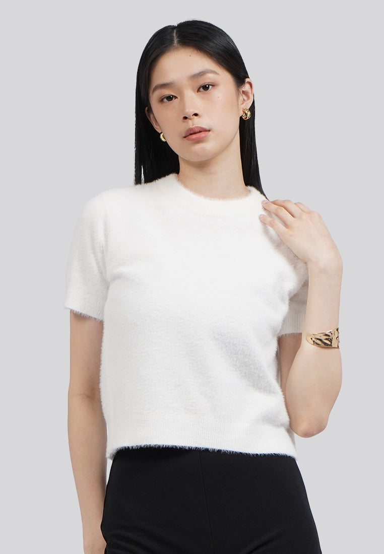 Moo Hair Short Sleeve Top