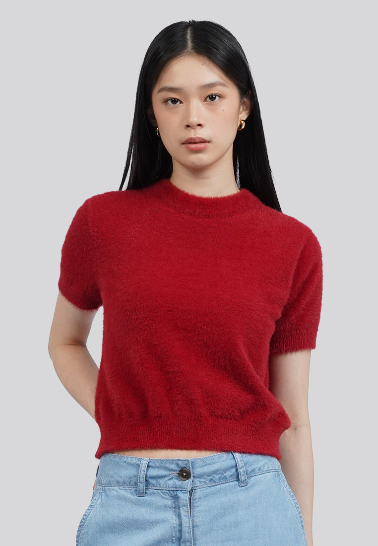 Moo Hair Short Sleeve Top