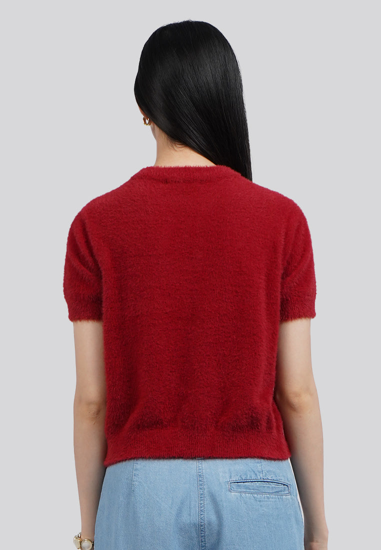 Moo Hair Short Sleeve Top
