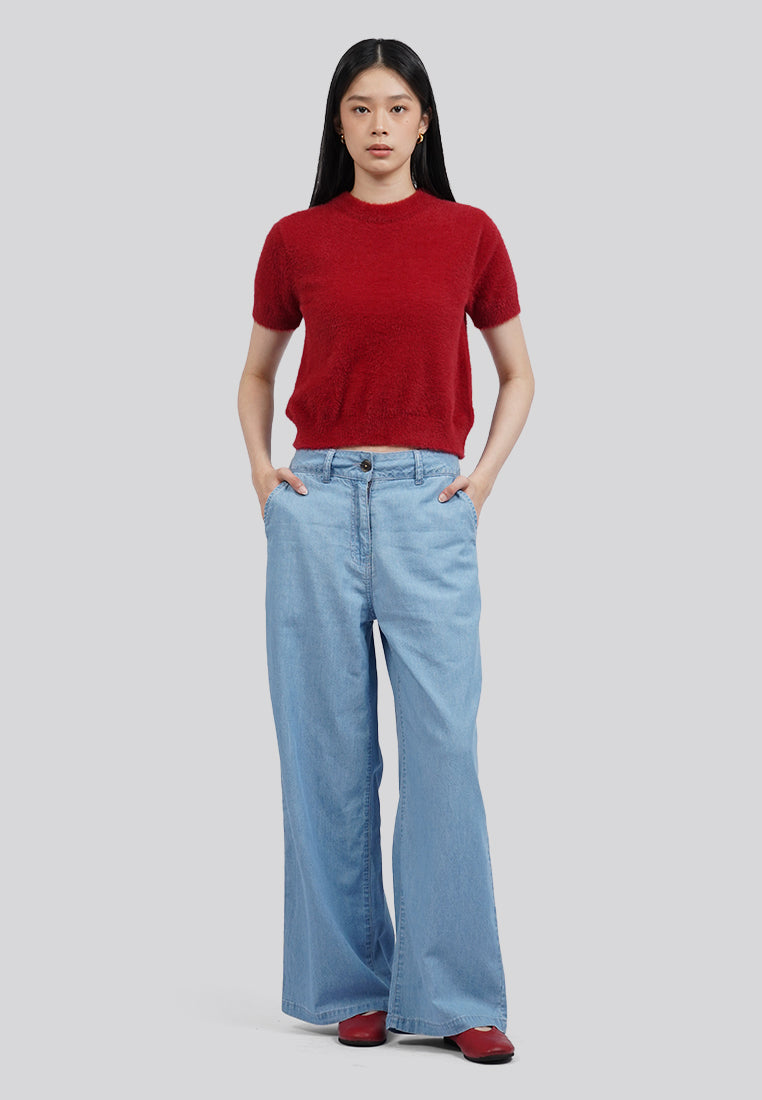 Moo Hair Short Sleeve Top