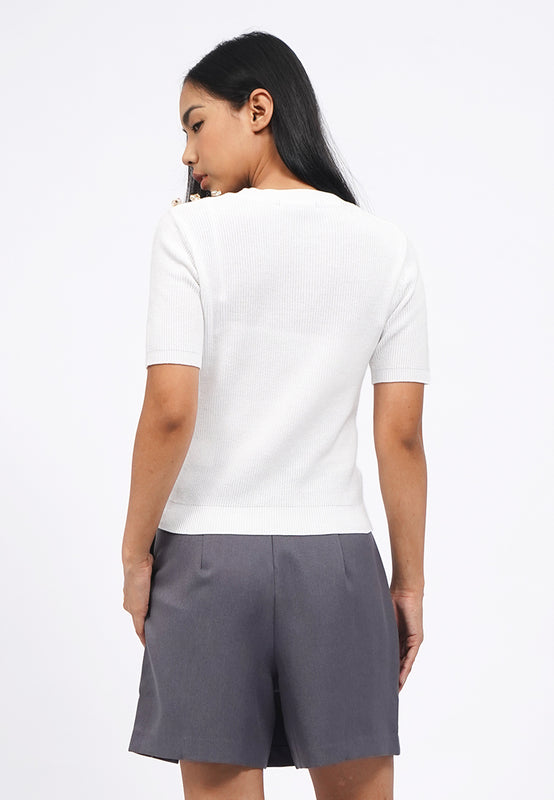 Knit Top with Button Details