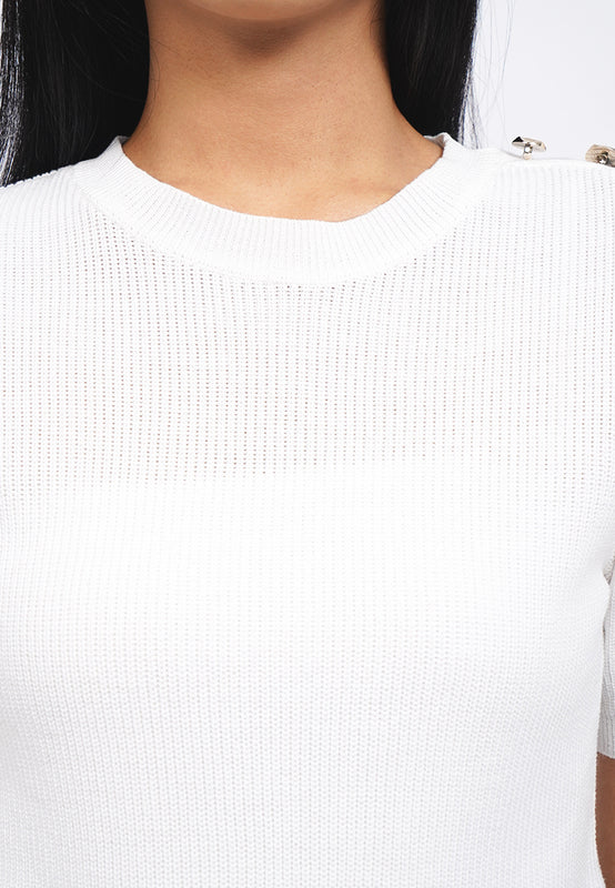 Knit Top with Button Details
