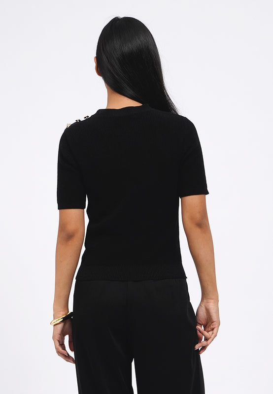Knit Top with Button Details