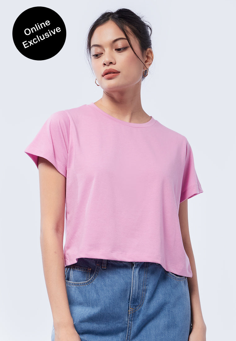 Short Sleeve Cropped T-Shirt Pink