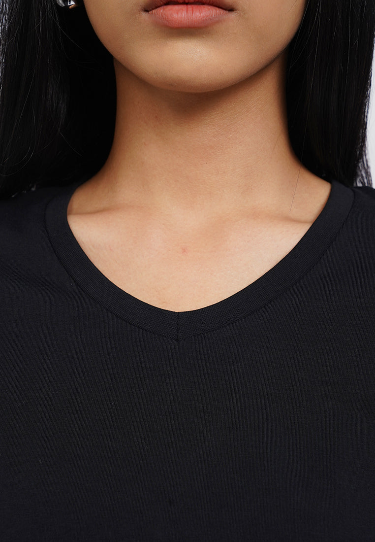 Basic V-Neck T-Shirt Black