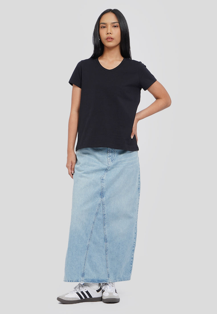 Basic V-Neck T-Shirt Black