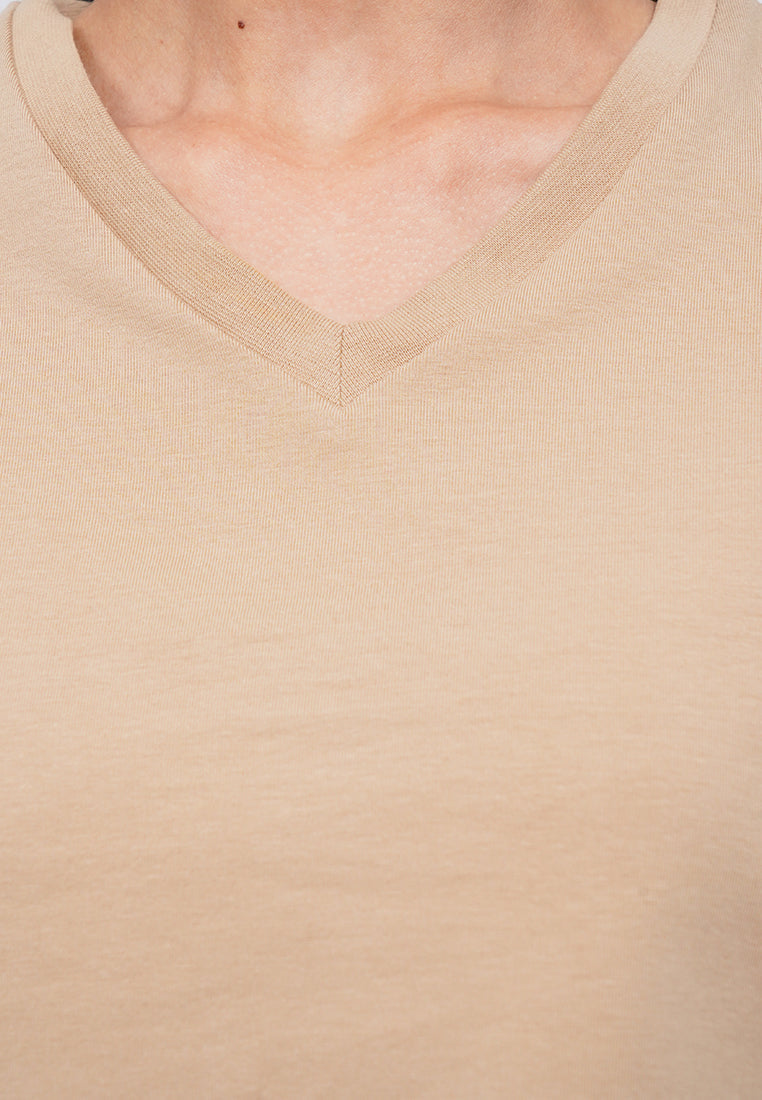 Basic V-Neck Cotton T-Shirt