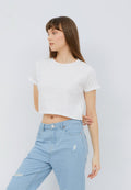Short Sleeve Cropped T-shirt Off White