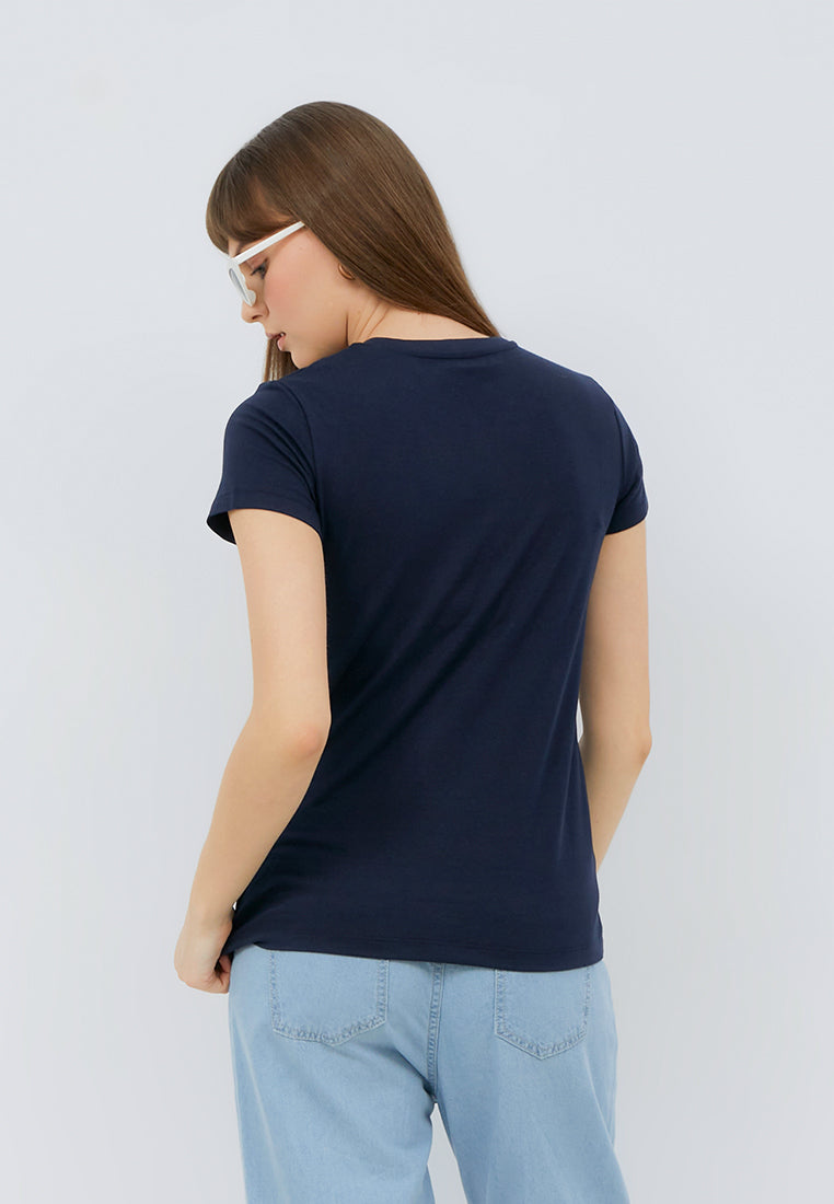 Basic Round Neck T-shirt Navy