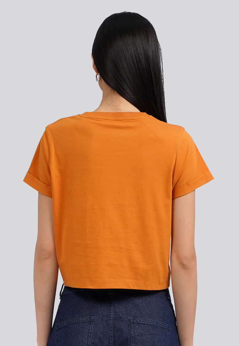 Basic Cropped Cotton T-Shirt