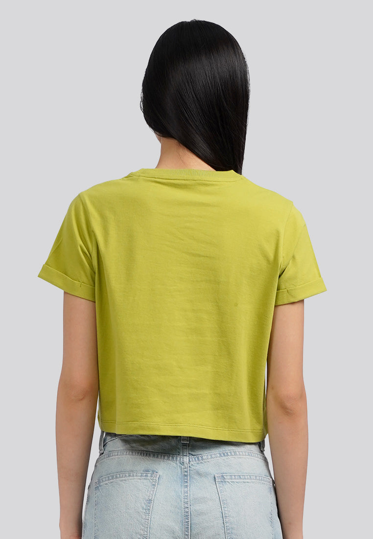 Basic Cropped Cotton T-Shirt