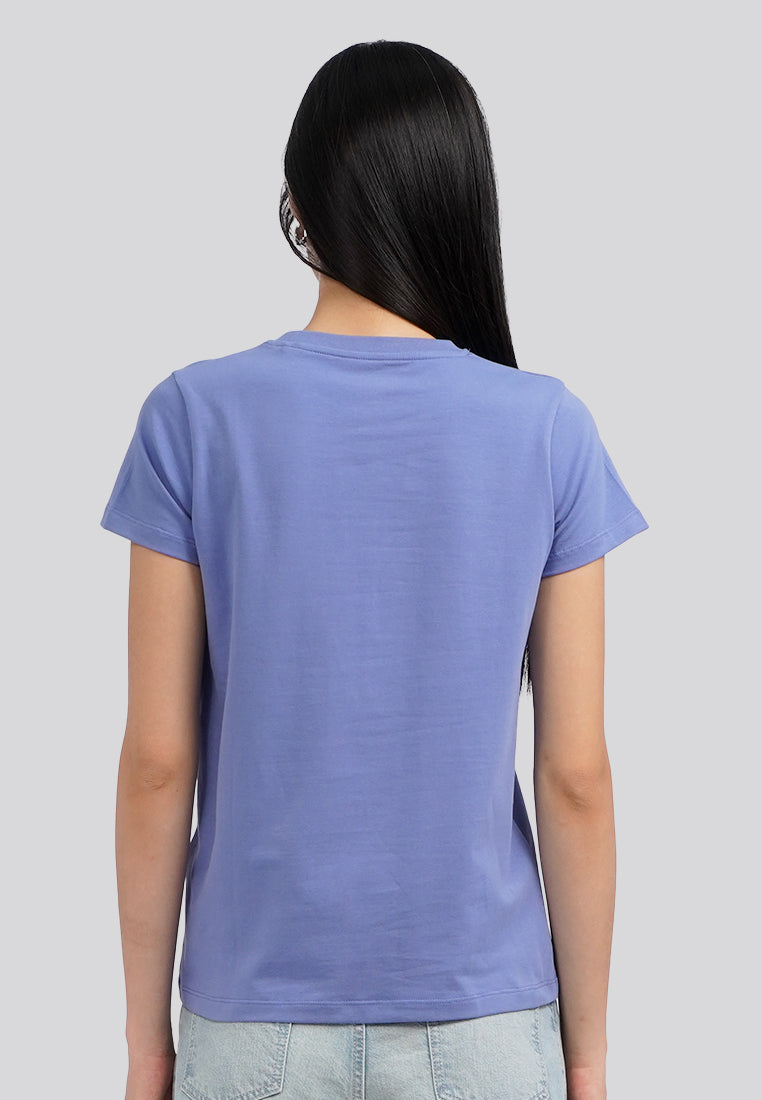 Basic Round Neck Cotton T-Shirt Dusk