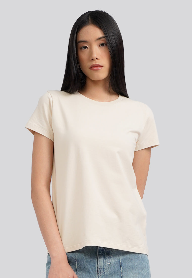Basic Round Neck Cotton T-Shirt Grey