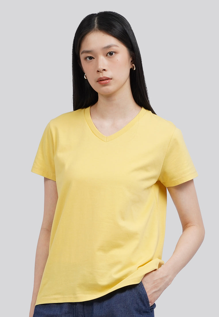 Basic V-Neck Cotton T-Shirt