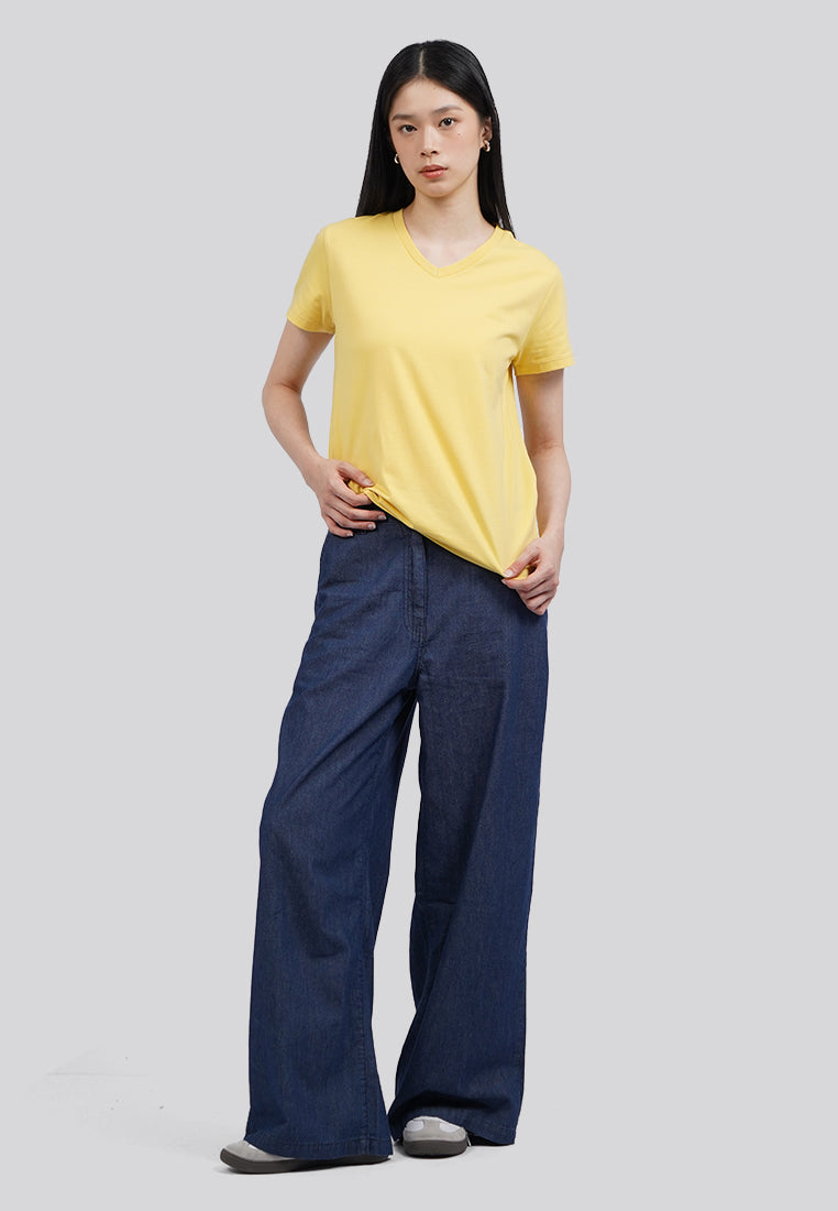 Basic V-Neck Cotton T-Shirt