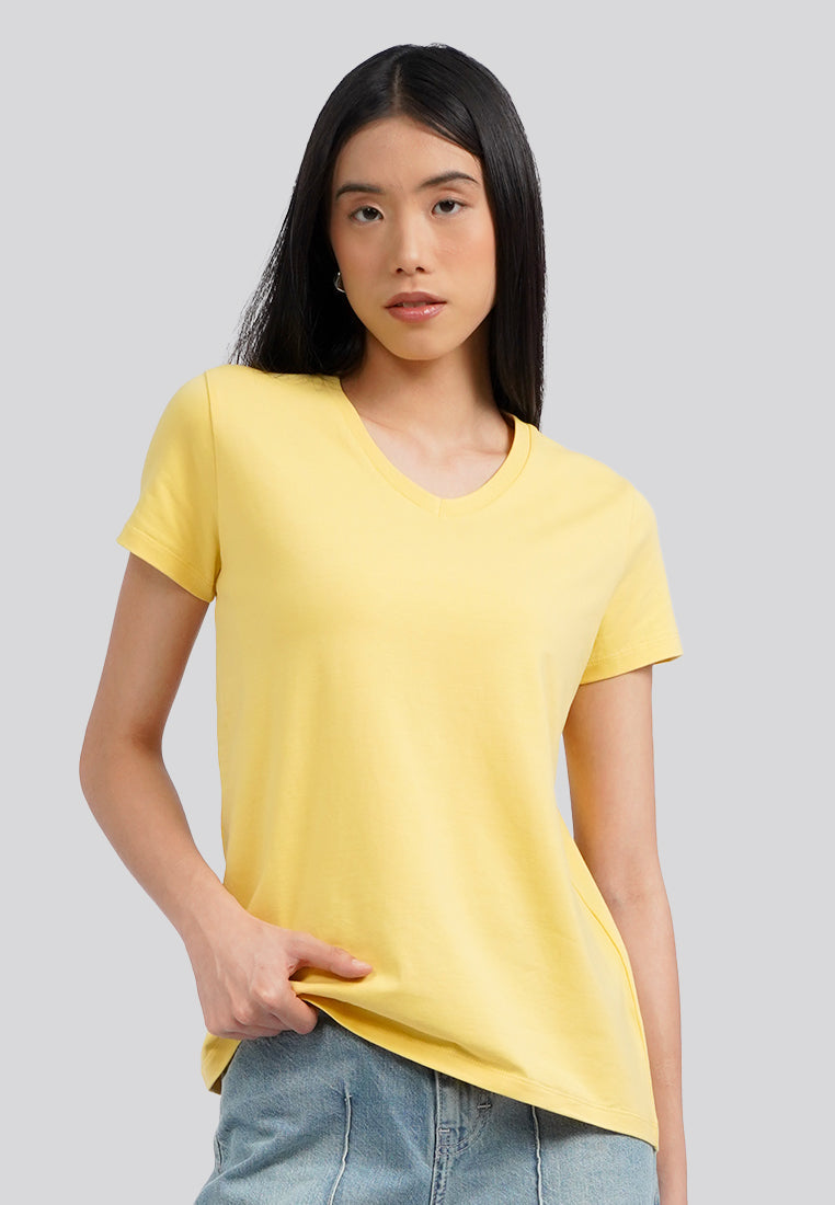 Basic V-Neck Cotton T-Shirt