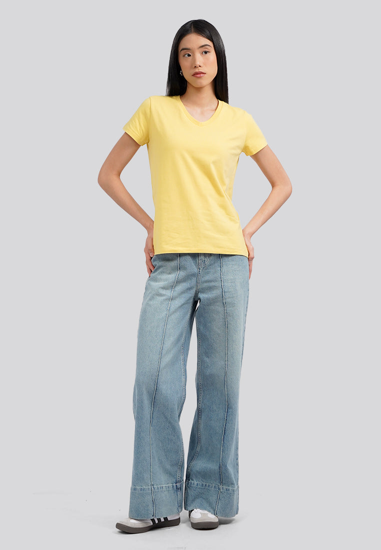 Basic V-Neck Cotton T-Shirt
