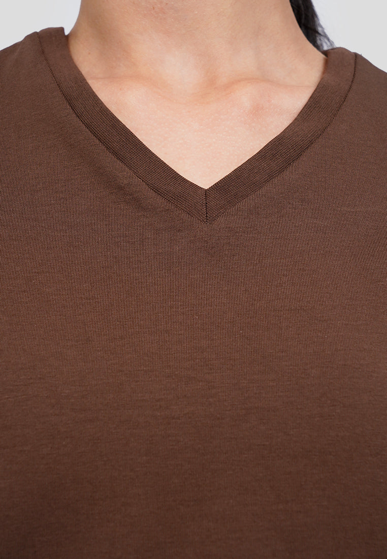 Basic V-Neck Cotton T-Shirt