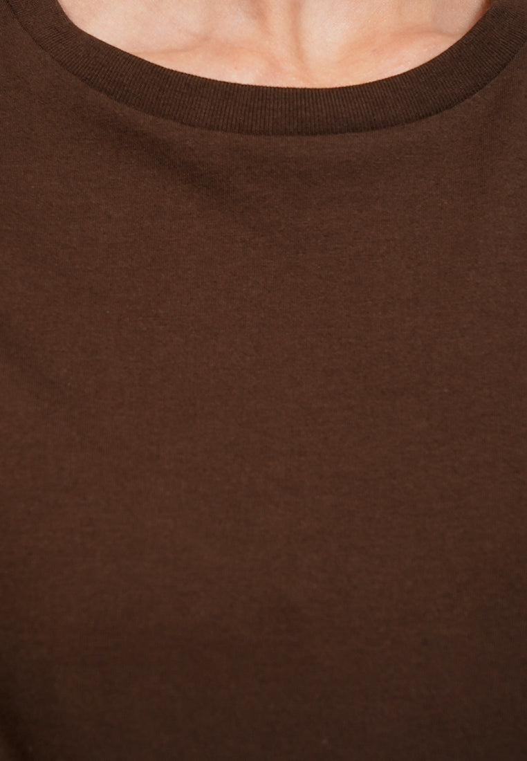 Basic Round Neck Crop T-Shirt