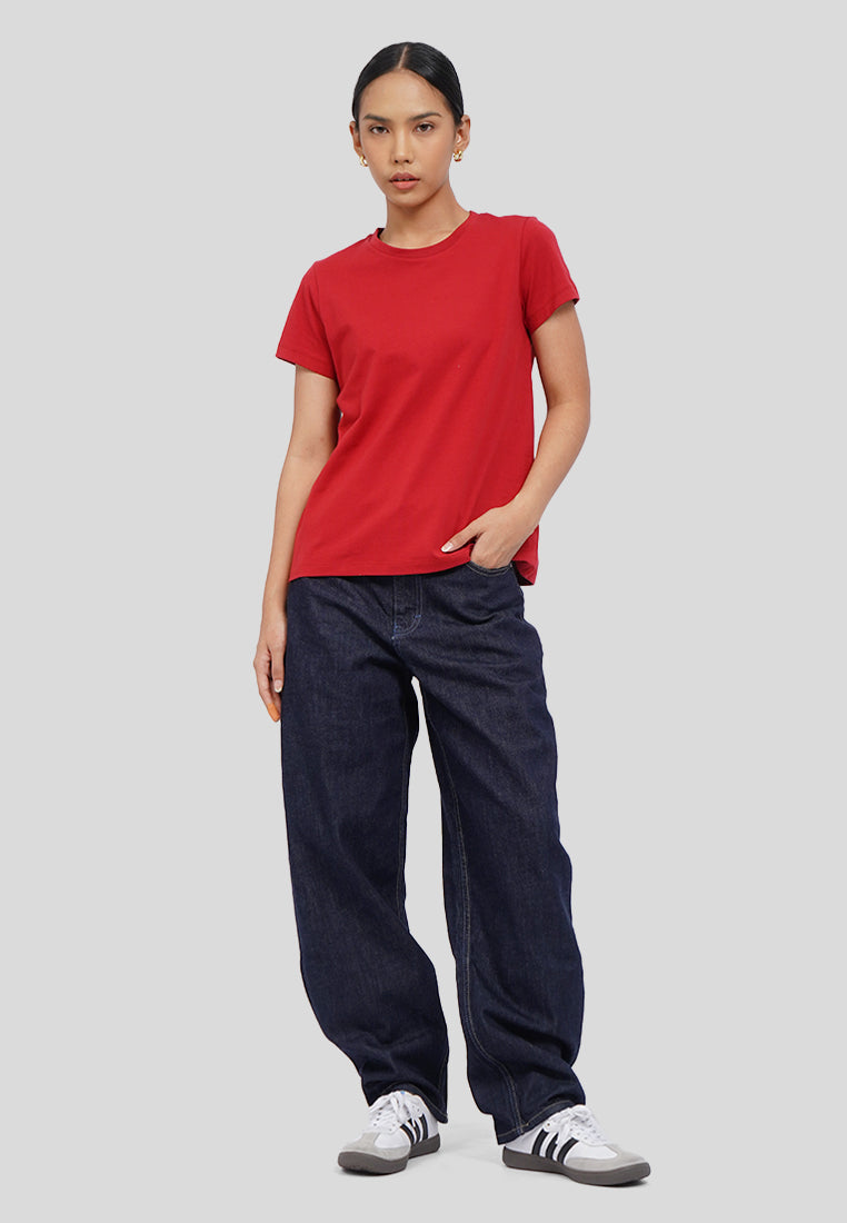 Basic Round Neck Cotton T-Shirt