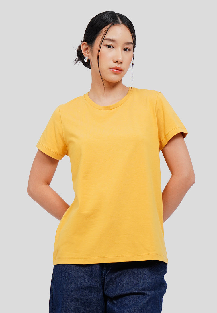 Basic Round Neck Cotton T-Shirt