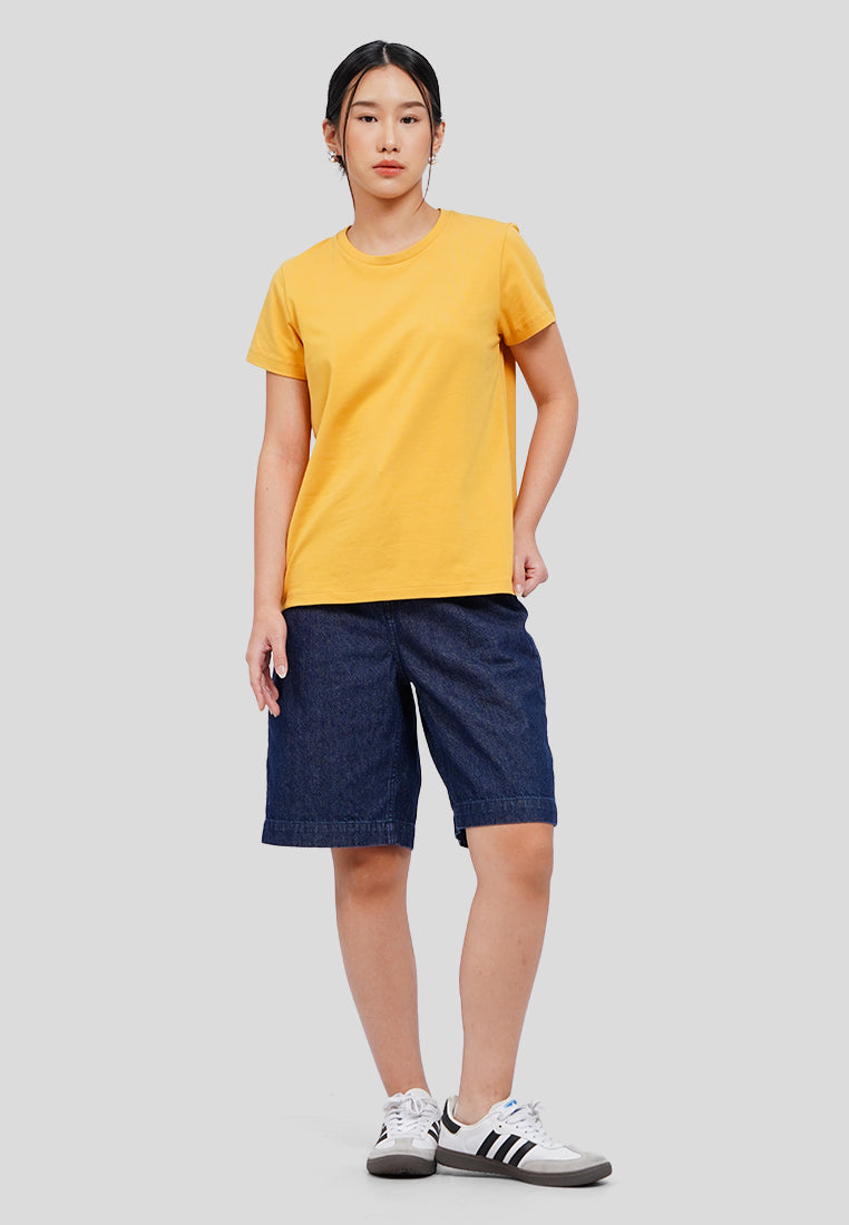Basic Round Neck Cotton T-Shirt
