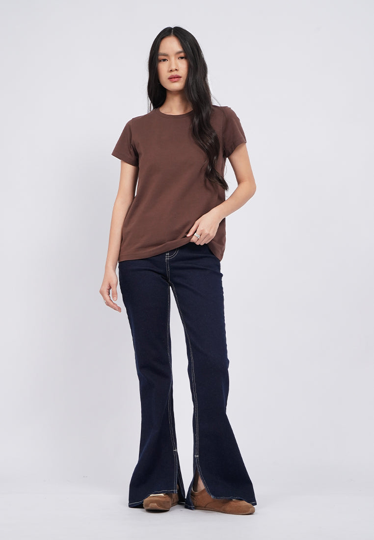 Basic Round Neck Cotton T-Shirt