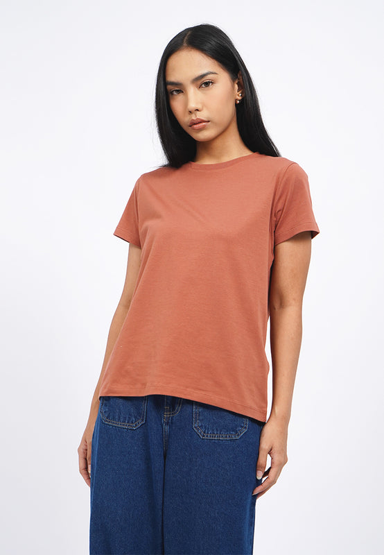 Basic Round Neck Cotton T-Shirt