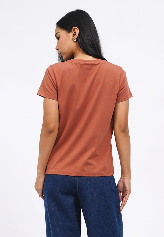 Basic Round Neck Cotton T-Shirt