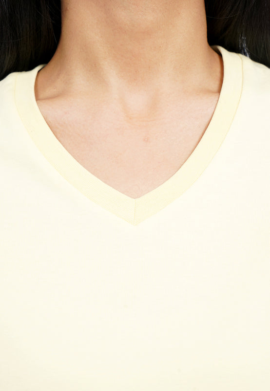Basic V-Neck Cotton T-Shirt