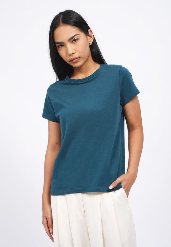 Basic Round Neck Cotton T-Shirt