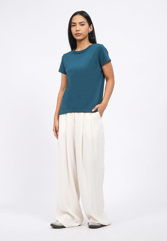 Basic Round Neck Cotton T-Shirt
