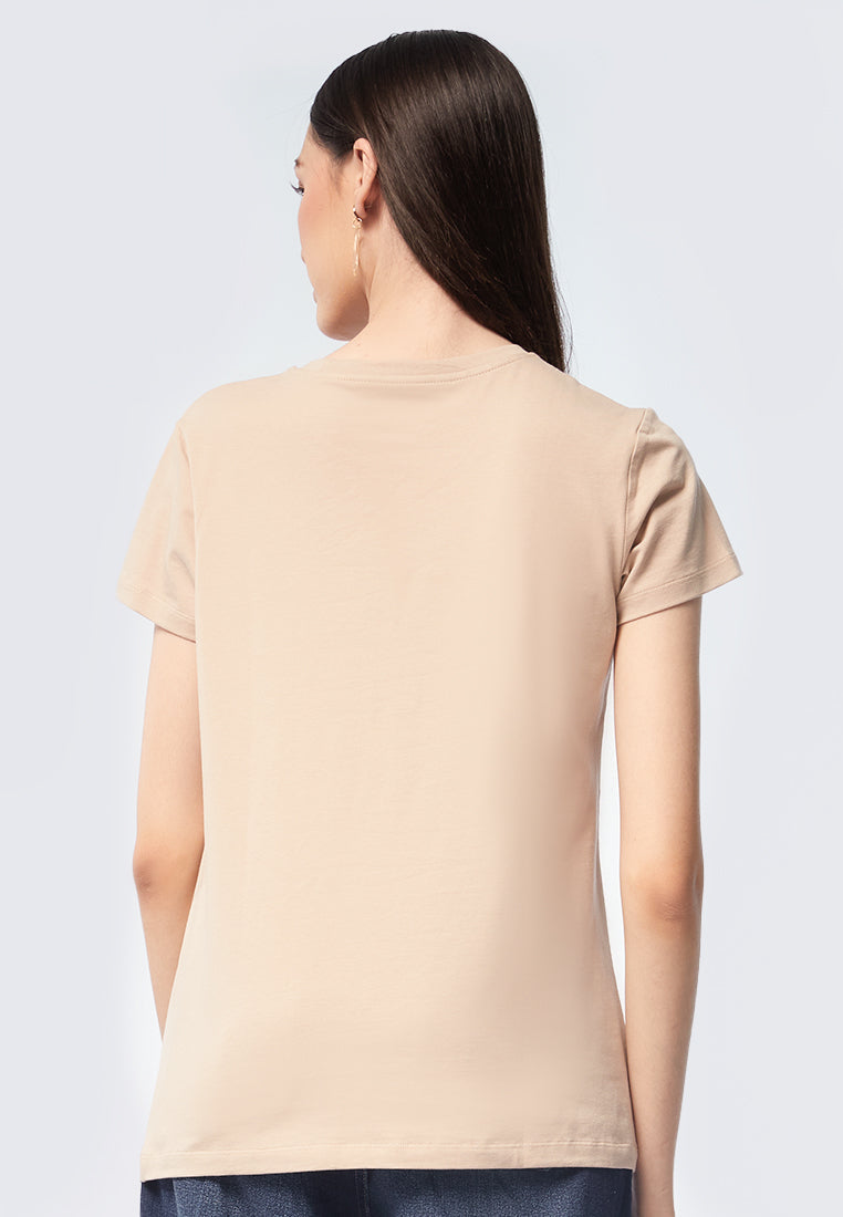 Basic Round Neck Cotton T-Shirt