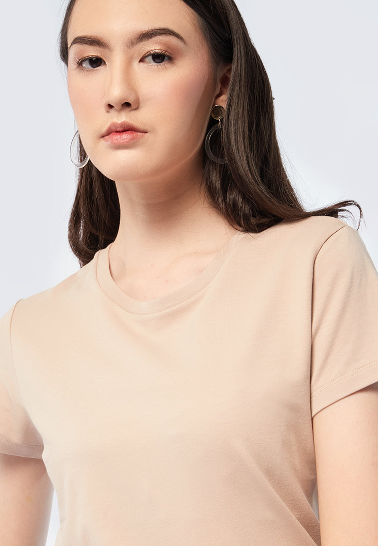 Basic Round Neck Cotton T-Shirt