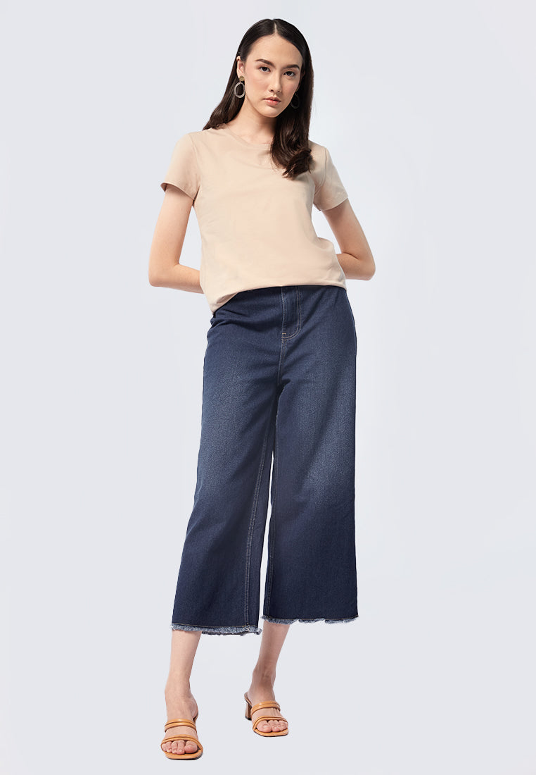 Basic Round Neck Cotton T-Shirt