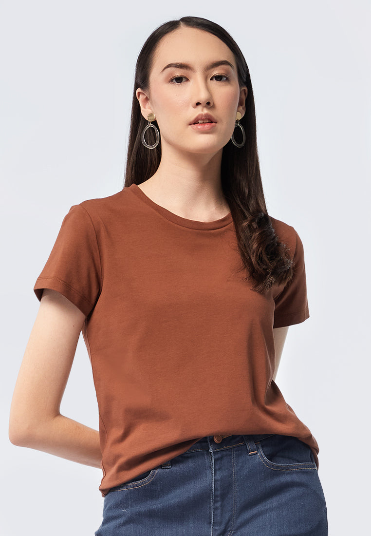 Basic Round Neck Cotton T-Shirt