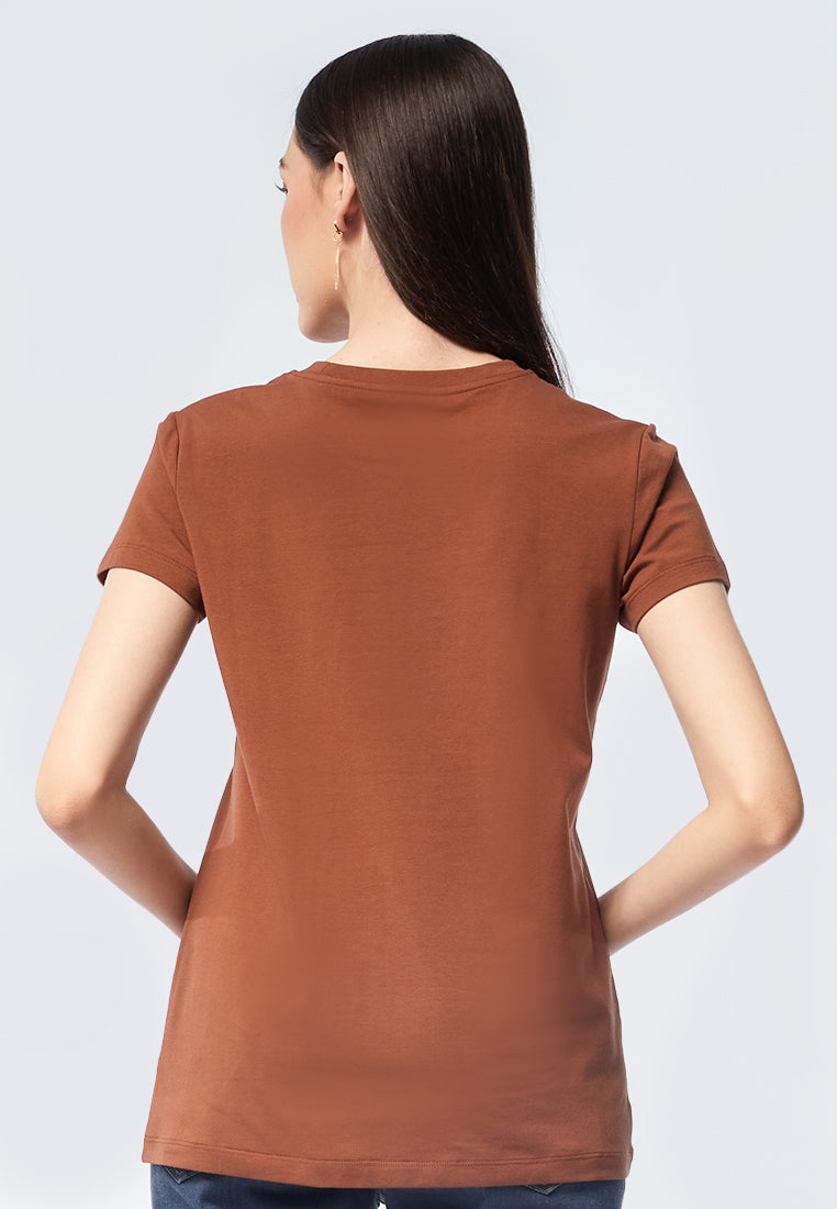 Basic Round Neck Cotton T-Shirt