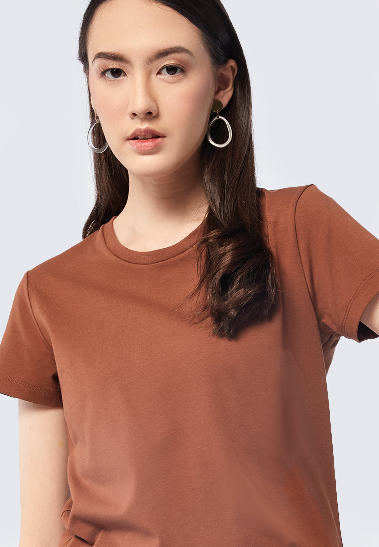 Basic Round Neck Cotton T-Shirt